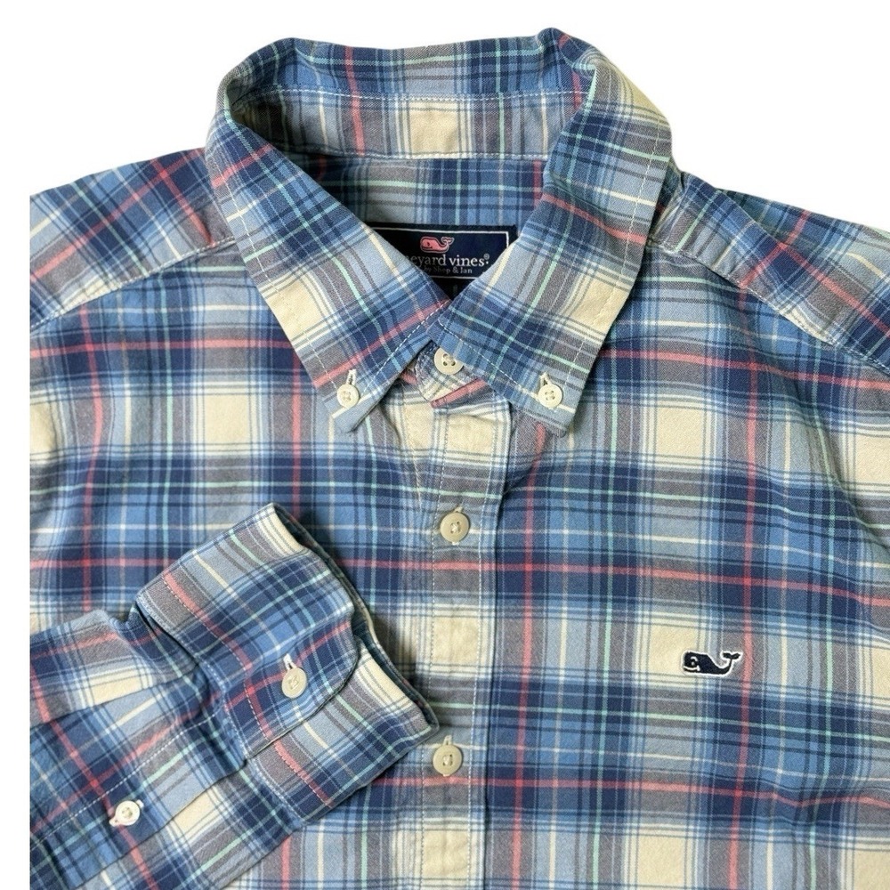 Vineyard Vines Whale Logo Shirt Tucker Classic Fit Long Sleeve Button Down M